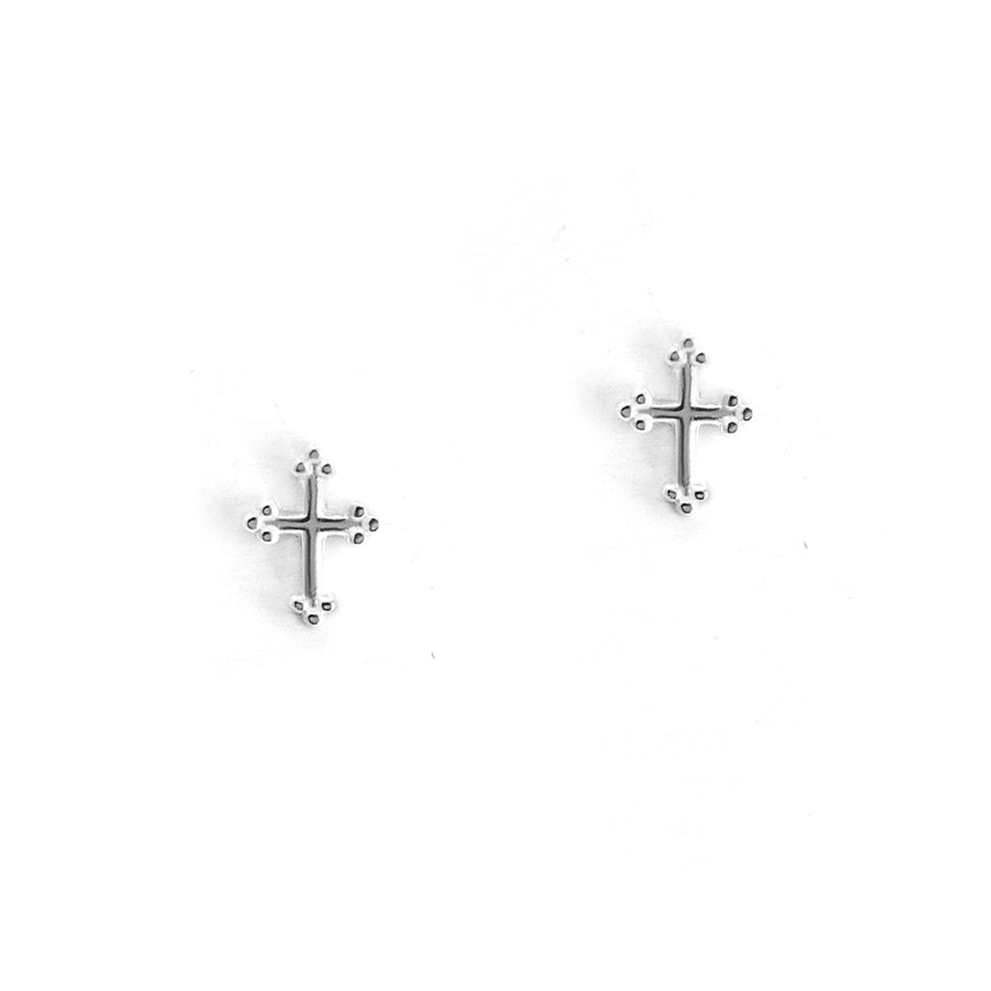 Gothic Kreuz Ohrstecker aus 925 Silber, alternativer Schmuck mit Kreuz-Design, düstere und einzigartige Ohrringe für Damen von Pour la Rebelle