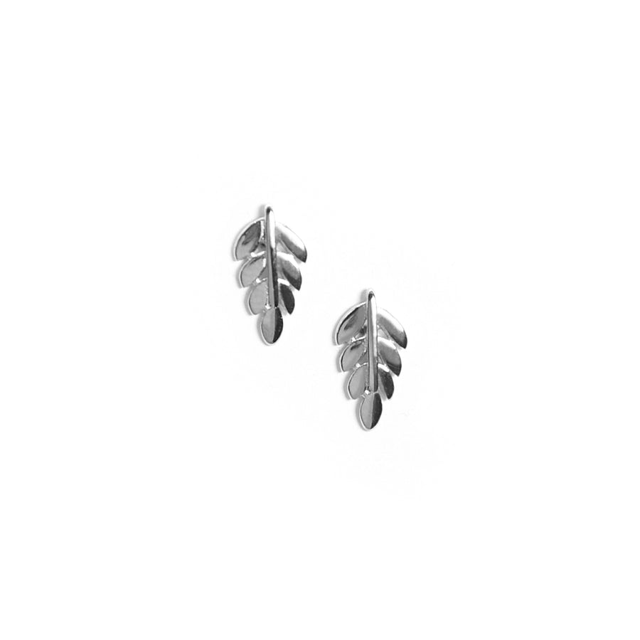 Ohrringe Blatt Silber 925, Blatt Ohrstecker Sterling Silber, Ohrringe Pflanzen, Geschenk Plantlover, Boho Ohrringe von Pour la Rebelle