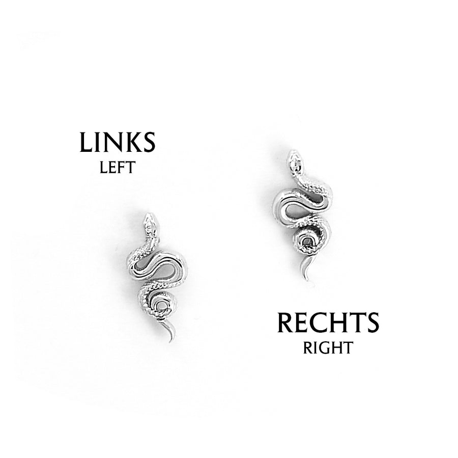 Schlangen Ohrstecker aus 925 Silber, Schlangen Ohrringe, Gothic und alternativer Schmuck, mystische Ohrringe mit Schlangen-Design für Damen von Pour la Rebelle