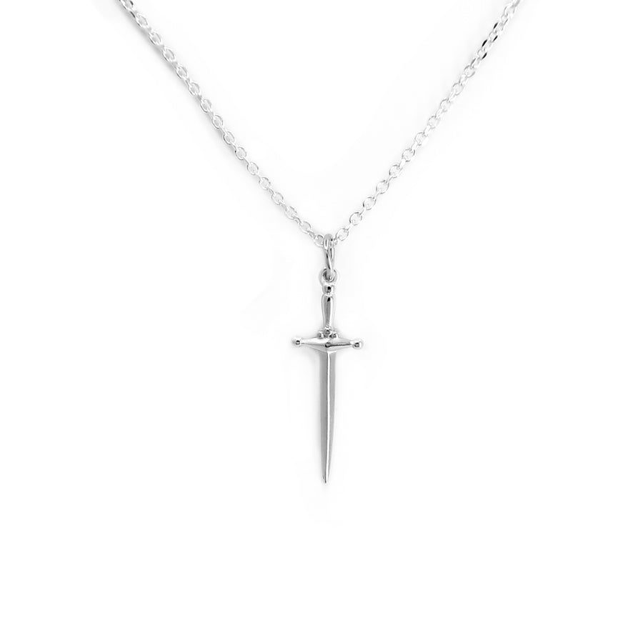 Schwert Kette aus 925 Silber, auffälliger und alternativer Schmuck, einzigartiger Dolch Anhänger, coole Halskette für Damen und Herren von Pour la Rebelle