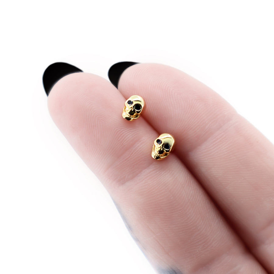 Totenkopf Ohrringe Gold