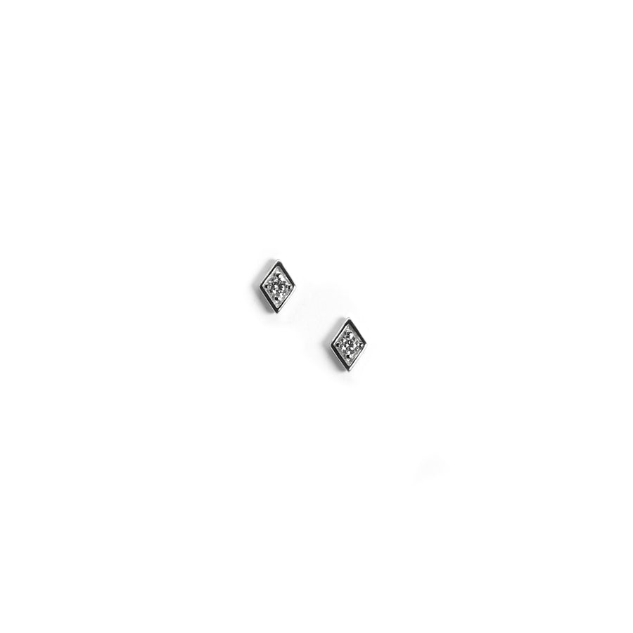 Minimalistische Ohrstecker Raute Zirkonia, Kleine Ohrstecker Silber 925, Ohrringe Silber 925, moderner Silberschmuck von Pour la Rebelle