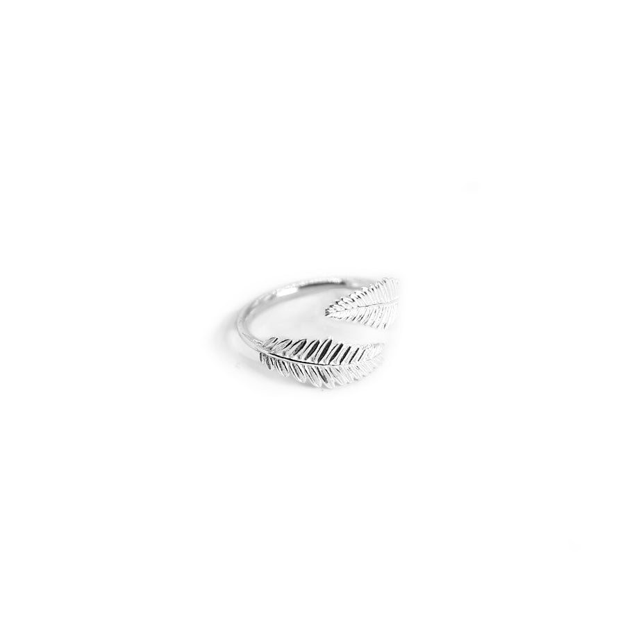 Ring Blätter Farn, verstellbarer Ring 925 Silber, Blatt Ring, Plant Lover Schmuck von Pour la Rebelle